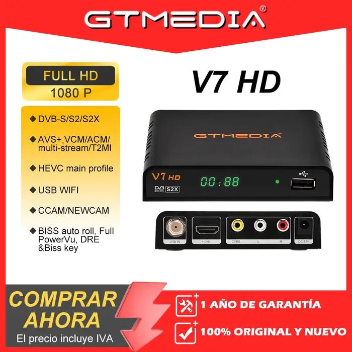 Récepteur satellite GTMEDIA V7 HD DVB S2X S2 S avec décodeur RCA USB WiFi pour antenne LNB et TV