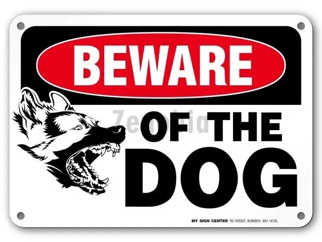 Panneau d'avertissement en métal pitbull classique pour porte d'entrée décoration murale en fer attention aux chiens pour collectionneurs de chiens occassions spéciales