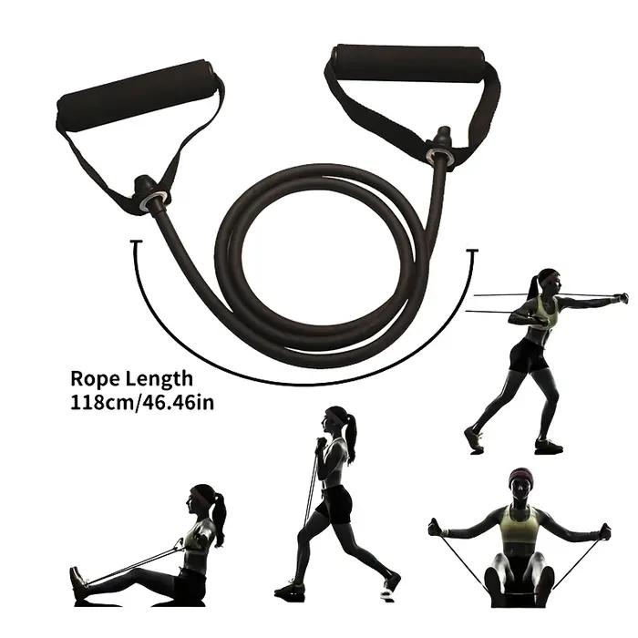 Bandes de résistance avec poignées, bandes d'exercice, bandes d'entraînement avec poignées pour hommes et femmes, équipement de musculation à la maison