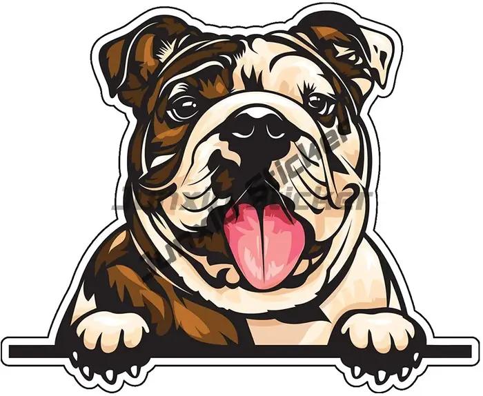 Autocollant bouledogue anglais Love My Bulldog anglais
