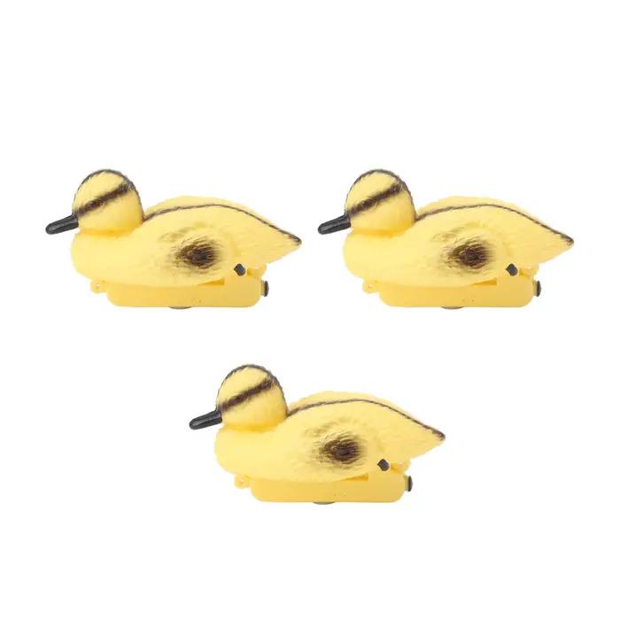 Ornement d'étang de canard en plastique flottant, 3 pièces, pour jardin, piscine, décoration aquatique, couleur grise foncée, rose ou vert armée