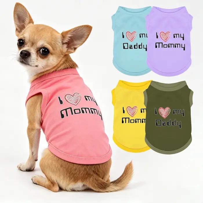 T-shirt d'été en coton pour chiens de petite et moyenne taille, vêtements pour animaux de compagnie, accessoires pour chiens