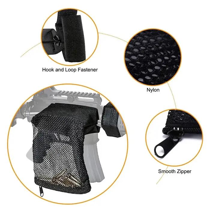 Sac de collecte de cartouches en laiton avec filet en nylon pour chasseurs, sac à munitions, attrape-coquilles pour cartouches, poche de rangement pour chargeurs, occaions de chasse