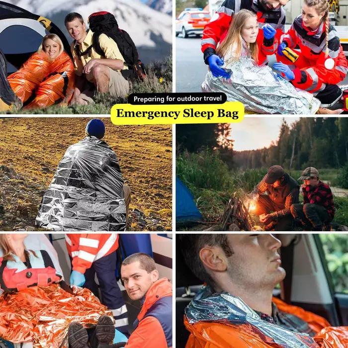 Sac de couchage de survie d'urgence Portable et étanche
