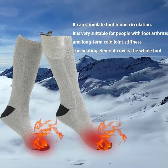 Chaussettes chauffantes électriques chasse hiver rechargeables respirantes anti-froid homme femme