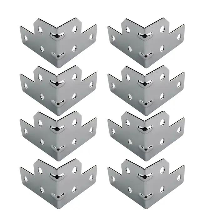 Lot de 8 supports d'angle pour flight case, protection de bord, accessoires de quincaillerie pour la
