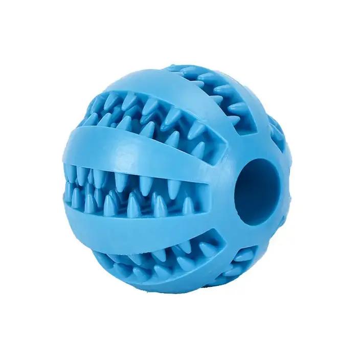 Boule de distribution de friandises pour chien, jouet à mâcher en caoutchouc naturel pour le nettoya