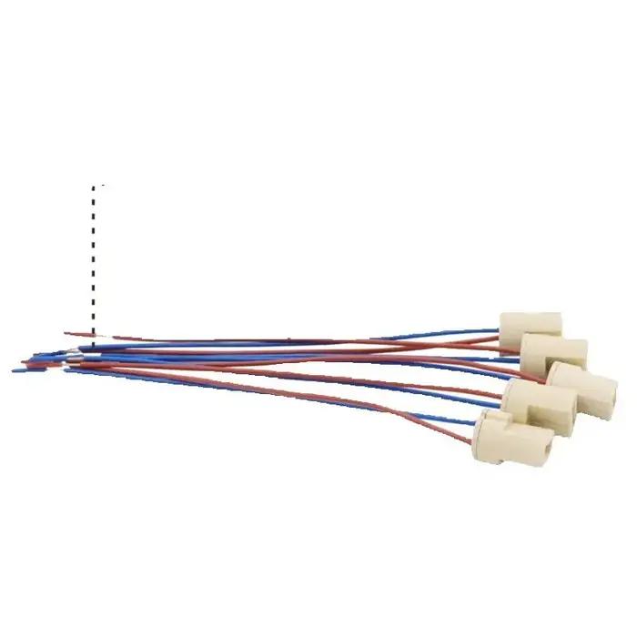Support de lampe à câblage de vieillissement en céramique G9, 2 pièces, avec câble, convertisseur de