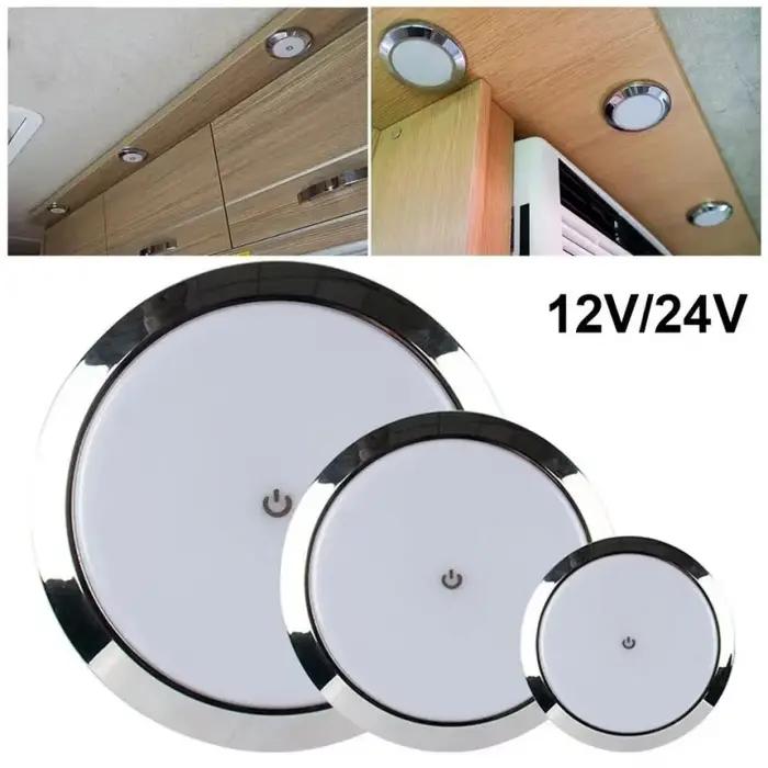 Lampes LED ultra-minces Tokili 12V/24V - Lumières à double tension pour camping-car, camion, remorqu