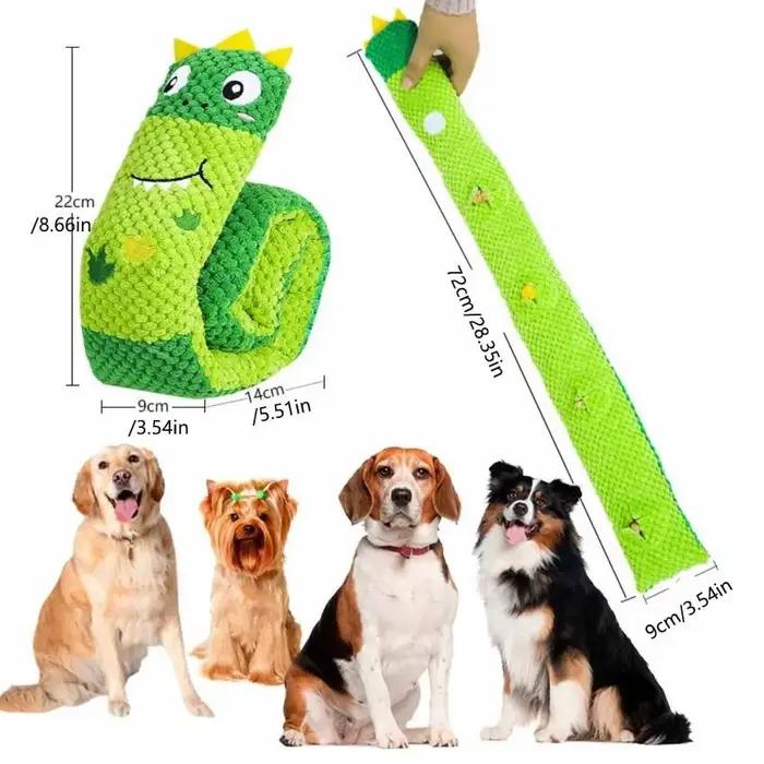 Jouet interactif pour chien en forme de dinosaure