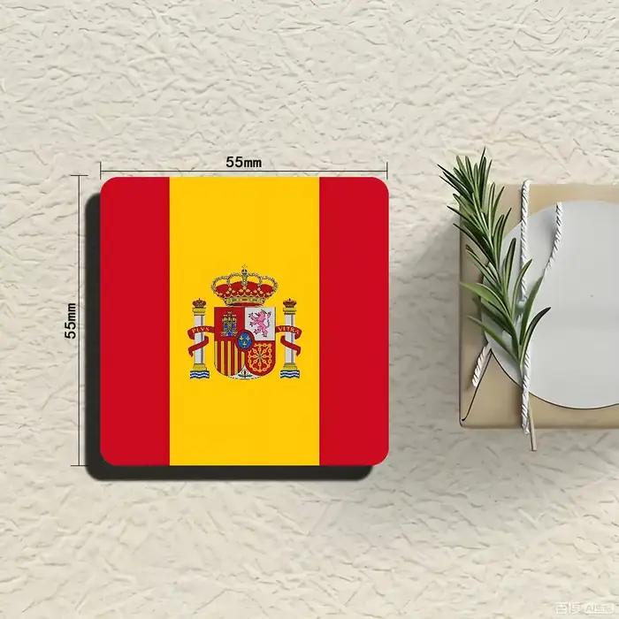 Aimant de réfrigérateur avec drapeau d'Espagne