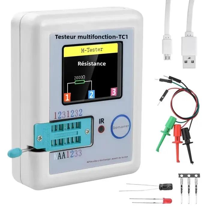 LCR TC1 1.8 "TFT LCD affichage multimètre Transistor testeur Diode Triode condensateur résistance Test mètre MOSFET