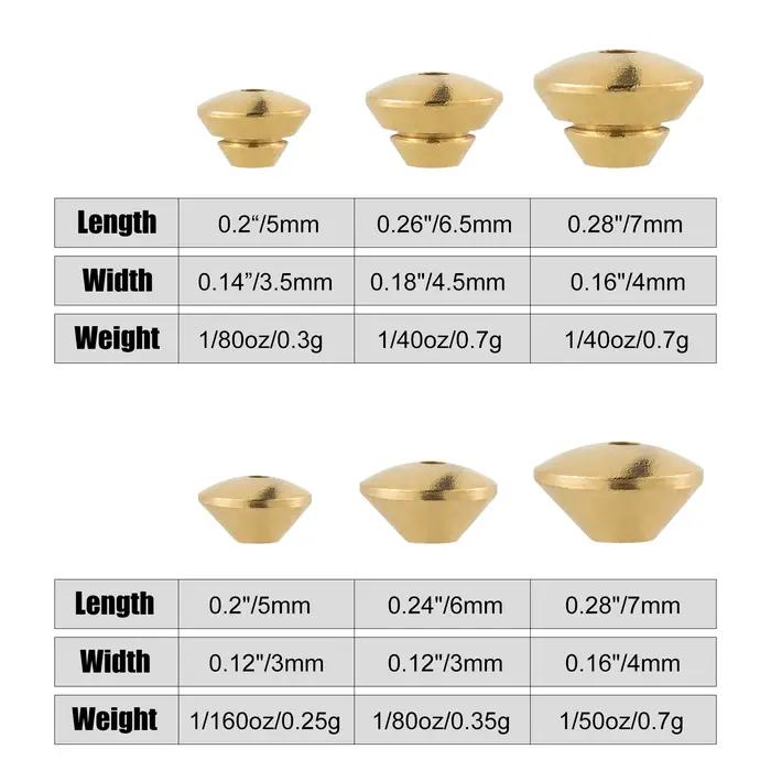 20/50pcs laiton pêche Spinner perle leurre faisant eau douce doré plate-forme Spinnerbait en ligne S