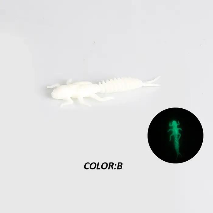 2023New portée leurres souples leurres en plastique souple larve 6 cm/5 cm appâts d'eau douce Silico