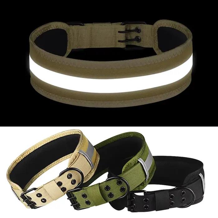 Collier pour chien réfléchissant de couleur unie