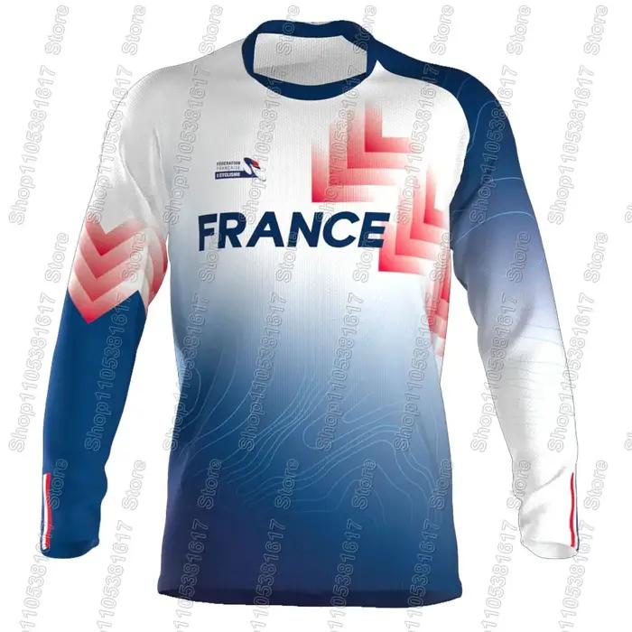Maillot de cyclisme à manches longues de l'équipe nationale de France 2026 – Vêtements BMX