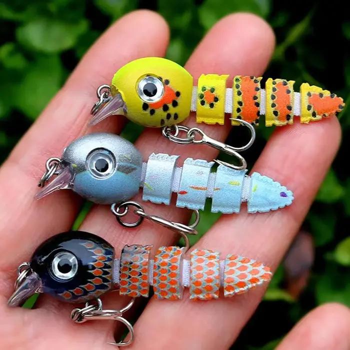 1 pièces coulant Wobblers multi-sections leurre de pêche vairon 5.5 cm 4.3g appât dur artificiel man