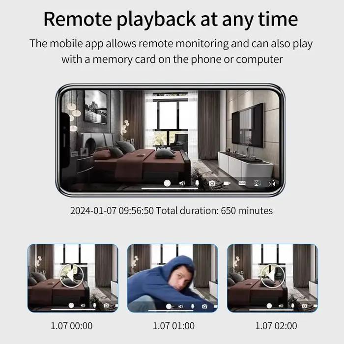 TTLOCK WiFi Mini caméra Web caméscope moniteur de sécurité sans fil HD vidéo Micro caméra enregistreur caméra vocale Webcam intelligente