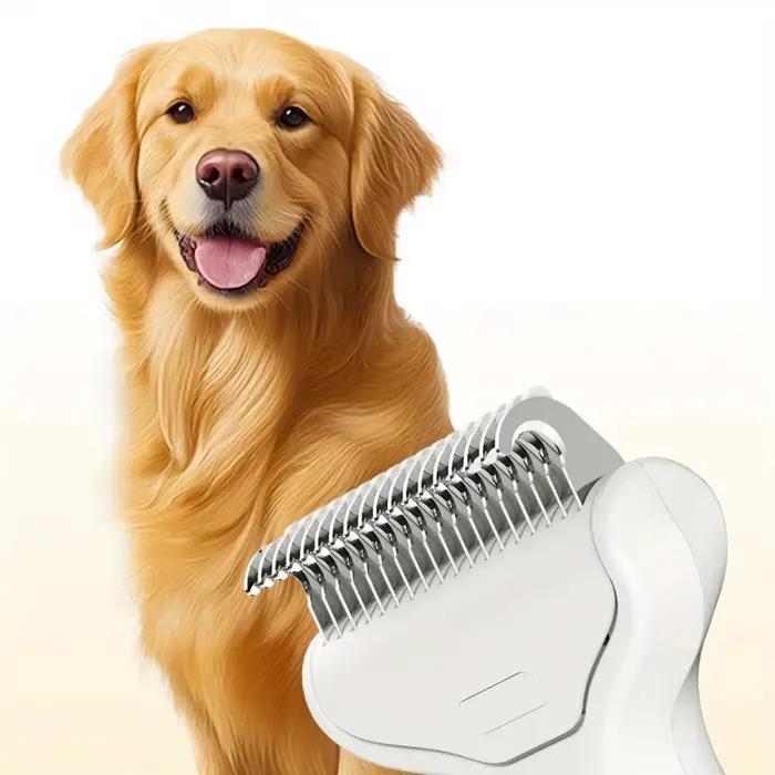 Brosse d'épilation de chien en acier inoxydable