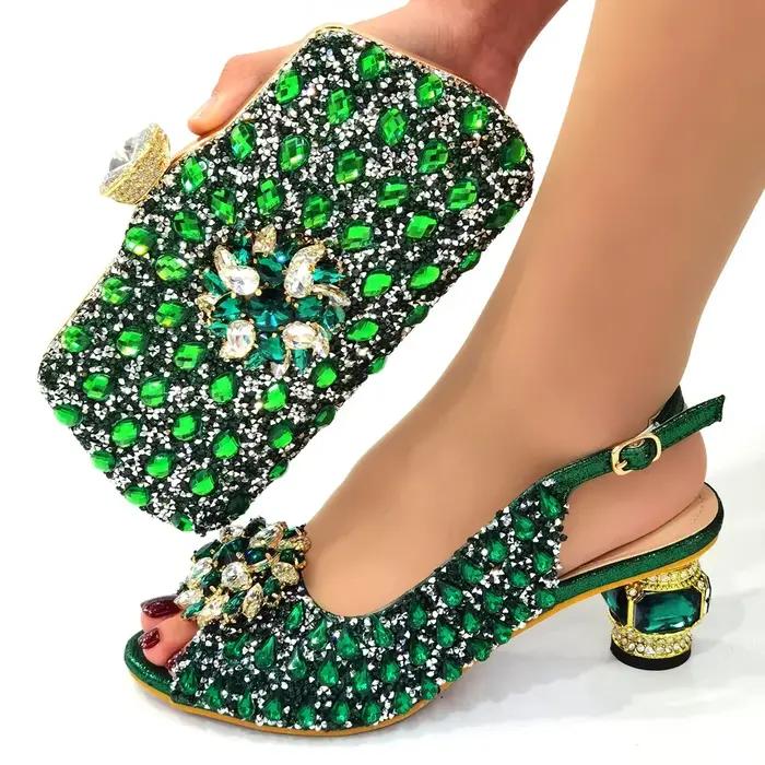 NigWin-Chaussures et sacs argentés pour femmes
