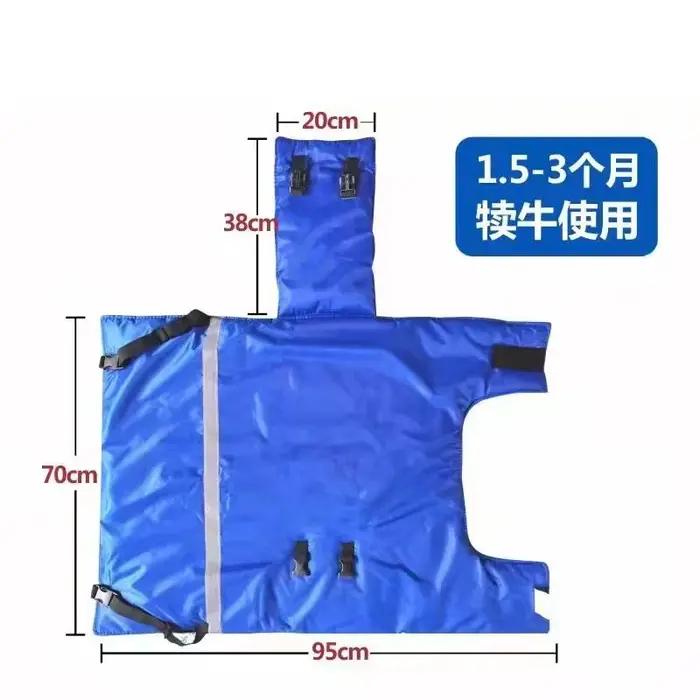 Gilet de veau de vache en plastique robuste pour bétail de 1 à 3 mois protection contre le froid et les intempéries blanc noir vert occasions spéciales de ferme