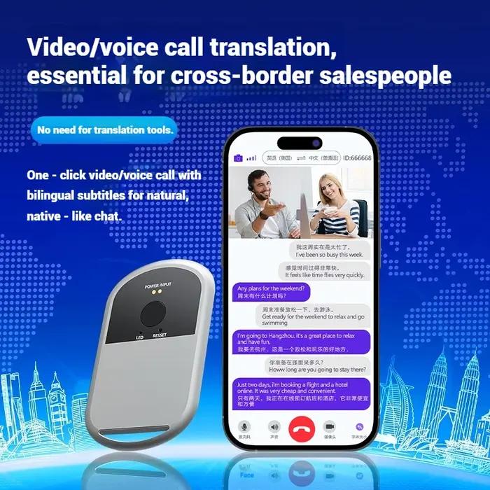 Traducteur AI MOGCO T5 144 langues 0.5s vitesse 98% précision 16 hors ligne photo vidéo 60 jours batterie gratuit