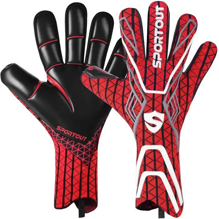 Gants de gardien de but, gants de gardien de but pour hommes, gants de football, latex 4 + 3 mm avec