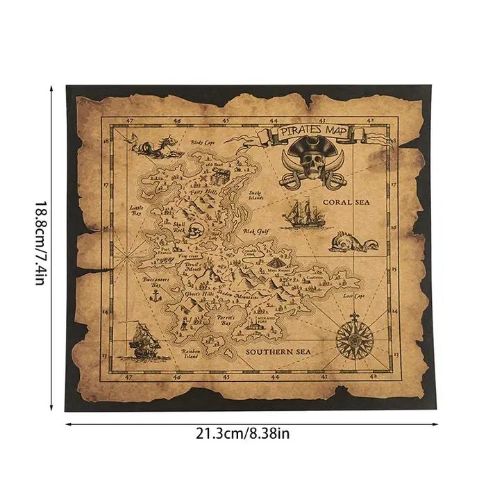 Carte de chasse au trésor d'aventure pirate