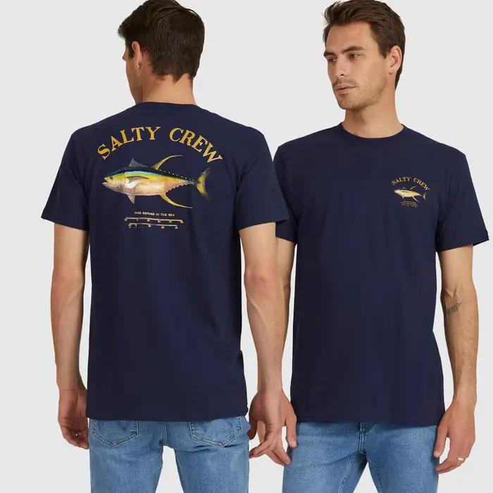 T-shirt cadeau pour pêcheur de thon à ailerons jaunes. T-shirts décontractés à manches courtes 100% coton