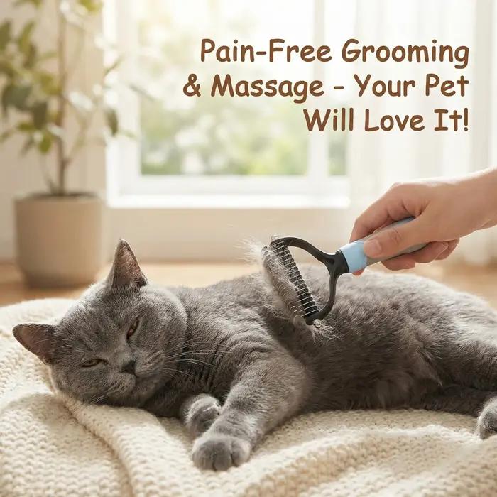 Brosse démêlante double face pour animaux de compagnie