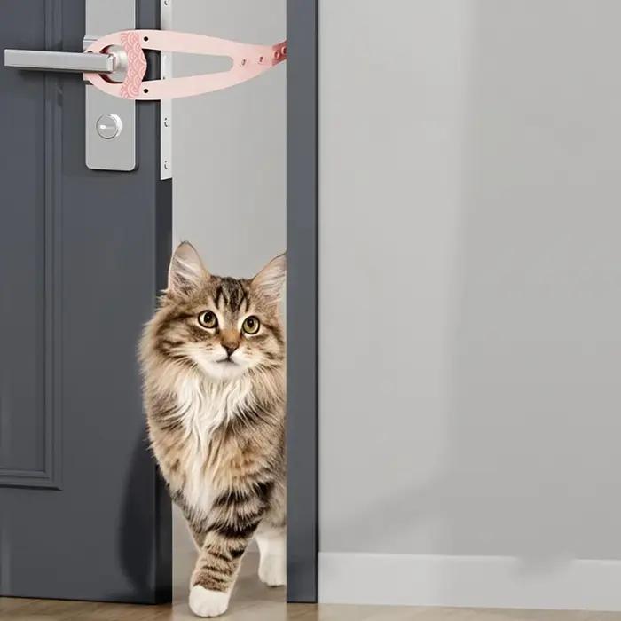 Butoir de porte pour animaux de compagnie pour chats et chiens – Support d'espace réglable sans perçage