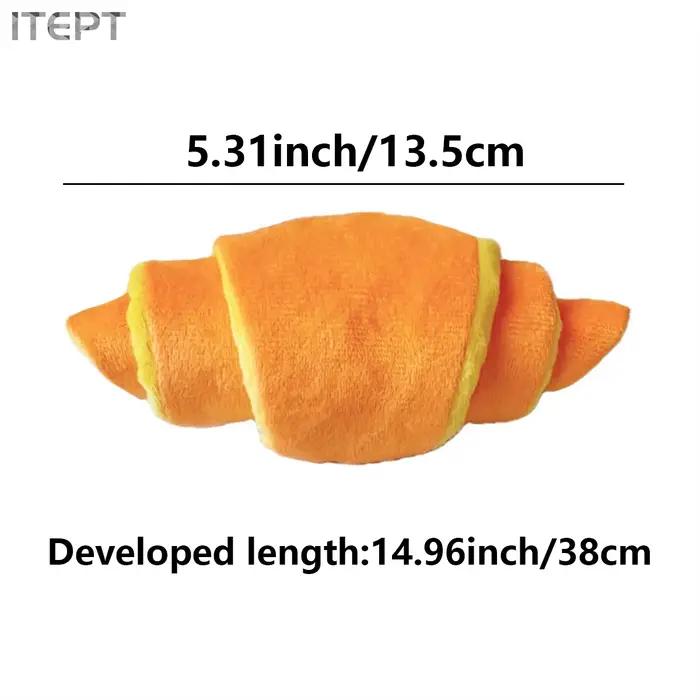 Jouet en peluche pour chien Croissant, jeu interactif de distribution de friandises grinçantes pour animaux de compagnie, Animal en peluche doux et Durable, pour chien de petite à moyenne taille