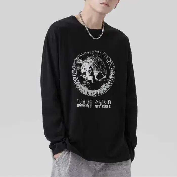 T-shirt pour hommes été croix d'épines valise hommes T-shirts à manches longues foncé Hip-hop hommes