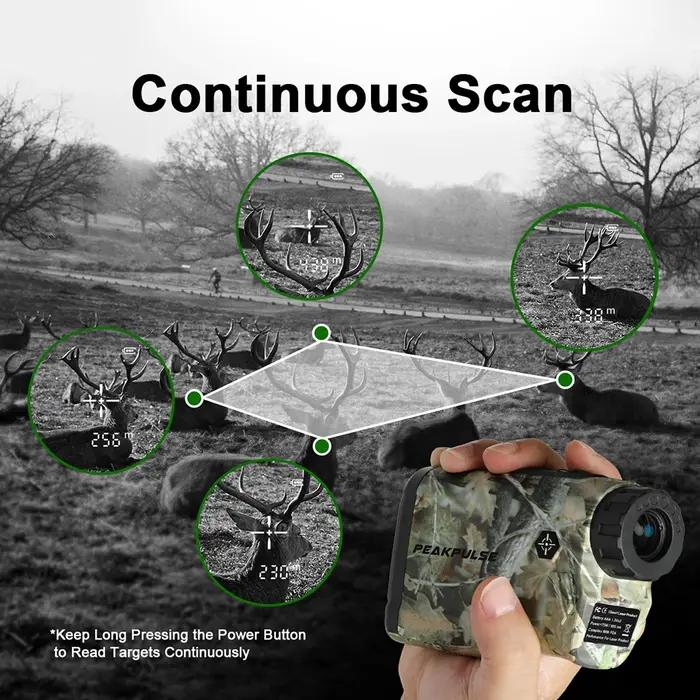 Télémètre PEAKPULSE 650Yard/1300 Yards Camouflage Haute Précision pour Chasseurs Occasions Spéciales