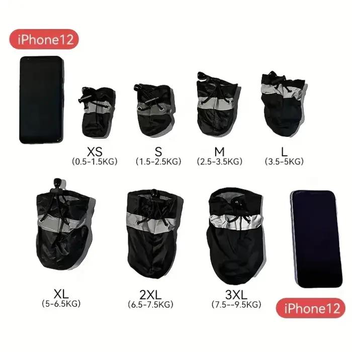Chaussures résistantes à l'eau PU pour petits chiens styles variés pour protection des pattes durant promenades en hiver et jours de pluie