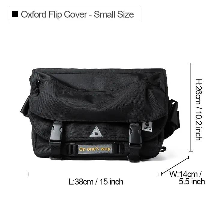 Sac de messager Oxford imperméable unisexe hip-hop avec multiple poches pour homme et adolescent polyvalent