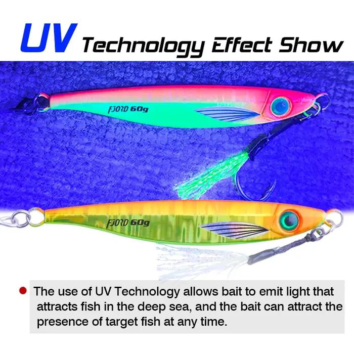 FJORD 40g 60g 80g Jig métallique avec revêtement UV