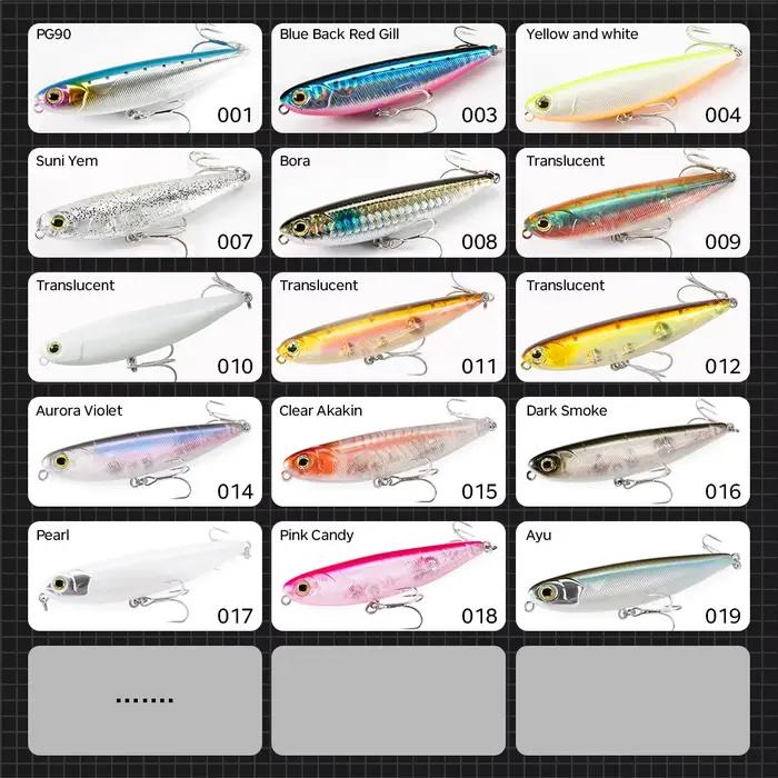 Leurre de pêche flottant de surface Hunthouse GHOST SNAKE Topwater Pencil 60/90/100mm 6.4/12.4/18.8g pour bar LW536