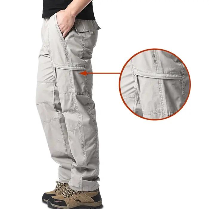 Pantalon cargo homme coton qualité supérieure poches multiples tactique printemps automne camping randonnée travail