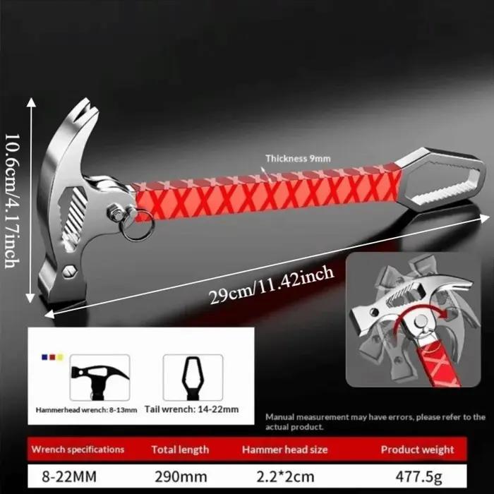 Marteau multifonctionnel pliable en corne de mouton