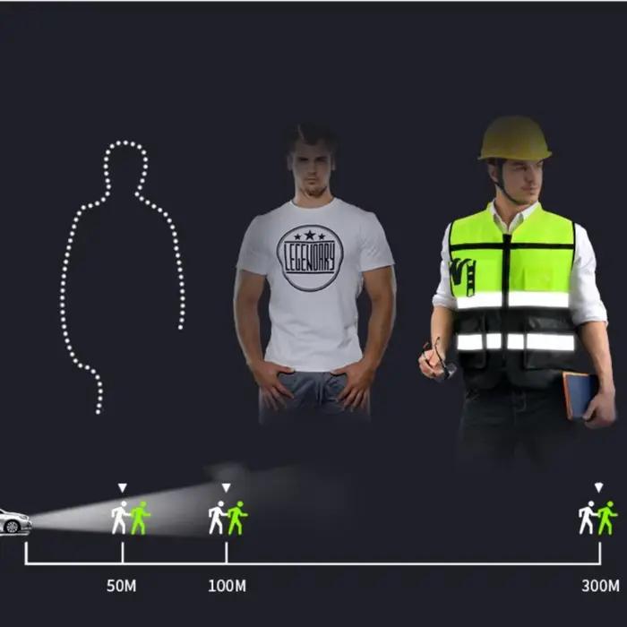 Gilet réfléchissant haute visibilité ZELVIK pour motards et sports de plein air sécurité nuit occasions spéciales