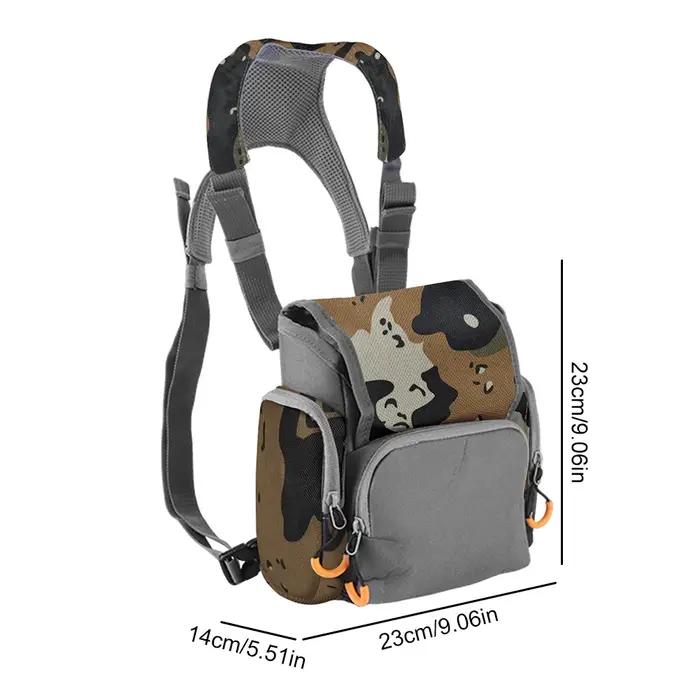 Harnais de poitrine pour jumelles avec pochette étanche pour télémètre, harnais pour jumelles avec housse de pluie pour la chasse et la randonnée