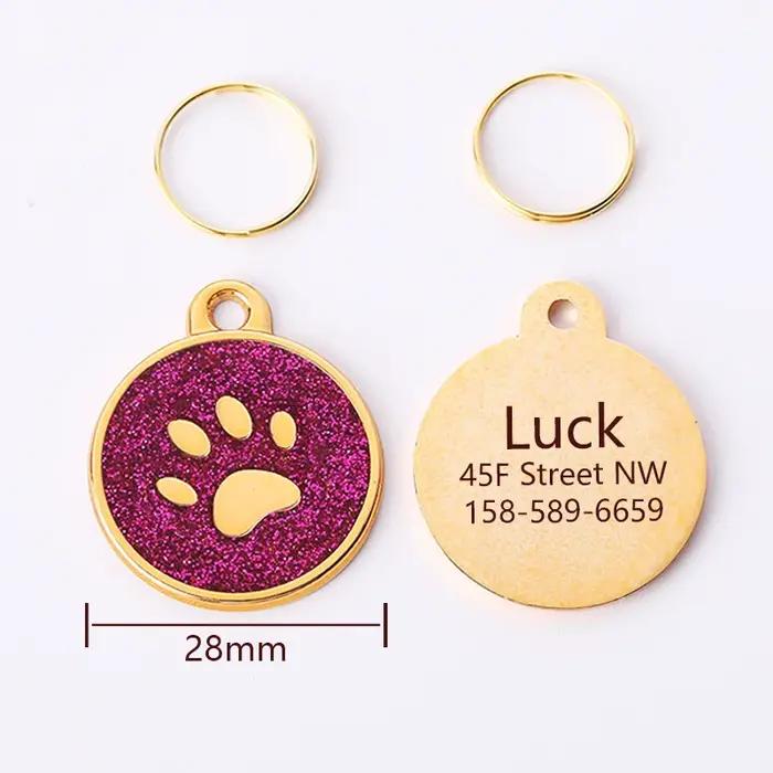 Étiquette d'identification de chien anti-perte personnalisée