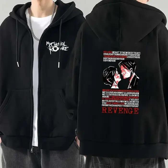 Hommes pulls à capuche de mode veste manteaux ma Romance chimique Mcr Dead sweat