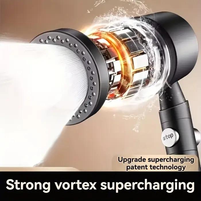 Douchette Main 5 Modes Spray Économie Eau ABS Spa Portable Grand Débit Filtre Salle de Bain Robinet Douche