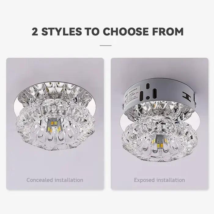 Allée encastré LED plafonnier salon cristal couloir allée lumières LED plafonniers Luces avant techo
