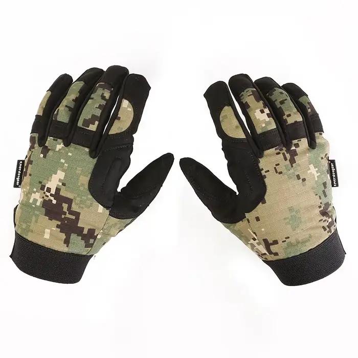 Gants camouflage tactiques Emersongear légers AOR2 pour chasse et randonnée - Protection main complète