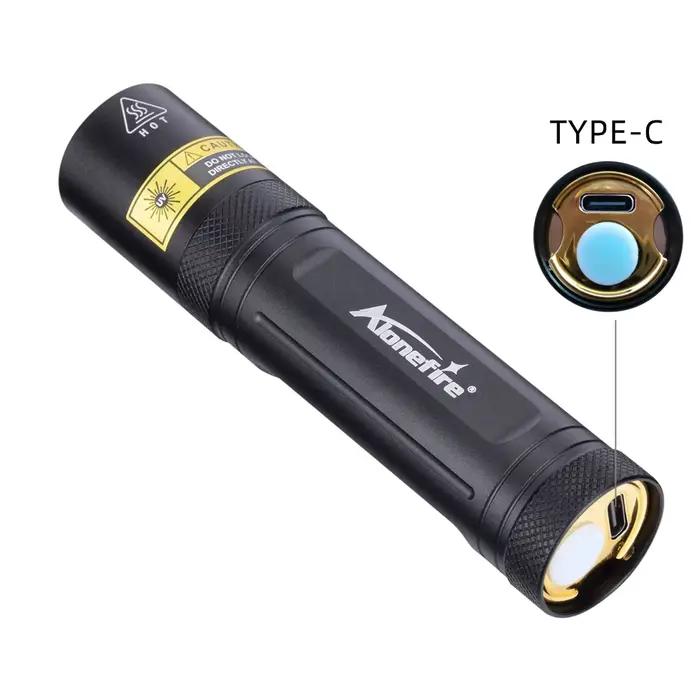 Alonefire SV77 10W 365nm lampe de poche UV lumière noire ultraviolette détecteur de mousse pour anim