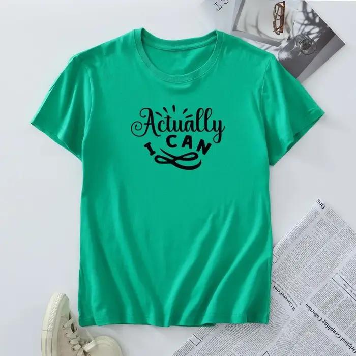 T-shirt manches courtes pour femmes, 100% coton, grande taille, été