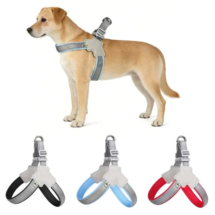 Harnais réfléchissant pour chiens de petite et moyenne taille, gilet pour promenades nocturnes, harnais de chiot, sangle de poitrine ajustable pour chiens de toutes les étapes de vie
